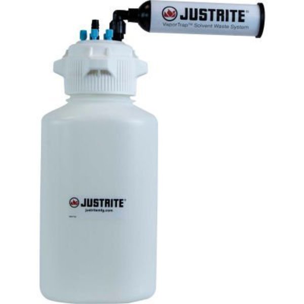 Justrite Justrite 12805 VaporTrap„¢ Carboy With Filter Kit, HDPE, 4-Liter, 7 Ports 12805